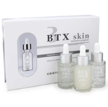 Rutina BTX Skin de Cristian Lay con sus tres frascos